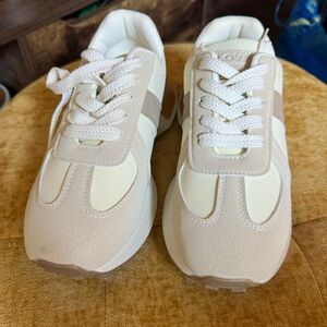 Cream and White Sneakers